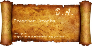 Drescher Aranka névjegykártya